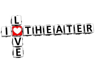 3D I Love Theater Crossword