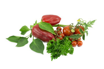 tomatoes, pepper, parsley