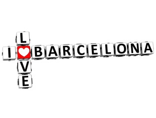 3D I Love Barcelona Crossword