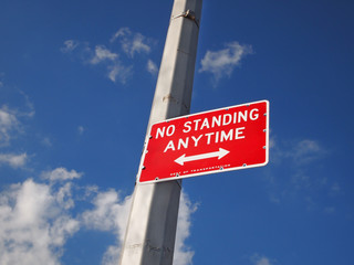 No Standing Anytime Sign