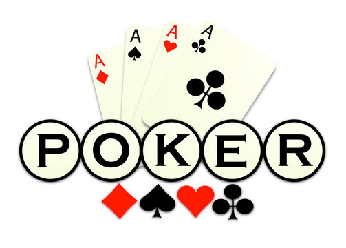 Poker game logo illustration abstract background