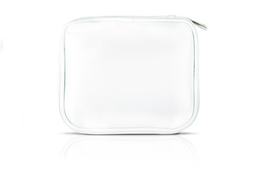 white cosmetic case vanity bag woman lady - 44625104