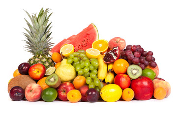 Huge group of fresh fruits
