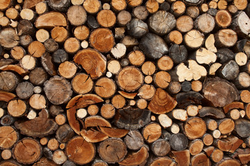 Pile of chopped fire wood