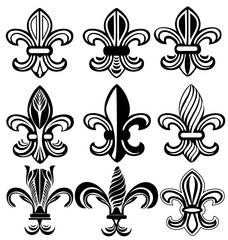 Fleur De Lis, New Orleans silhouettes vector © glopphy
