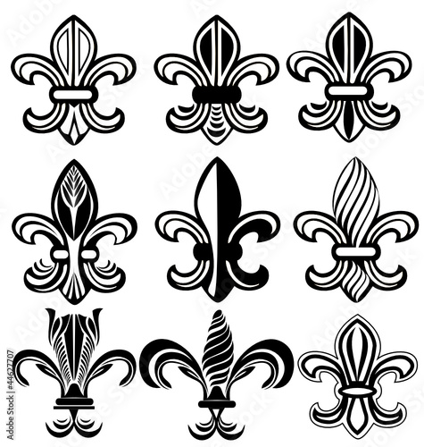 Download "Fleur De Lis, New Orleans silhouettes vector" Stock image ...