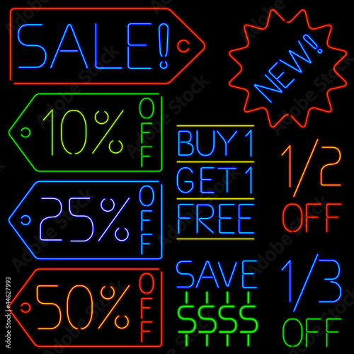 "Neon sale signs" Stock image and royalty-free vector files on Fotolia