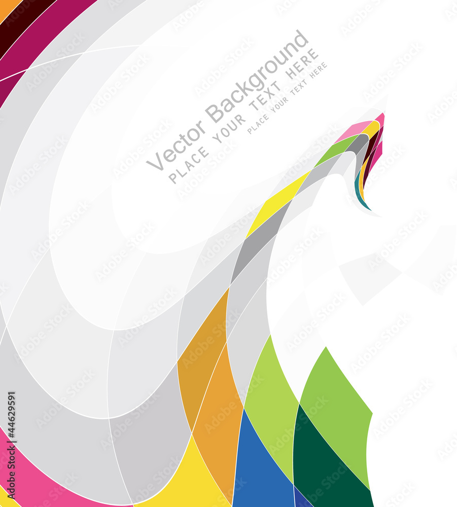 Wall mural abstract colorful mosaic background wave vector design