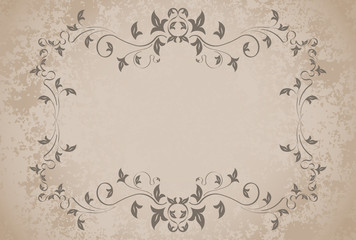 rich-decorated floral frame