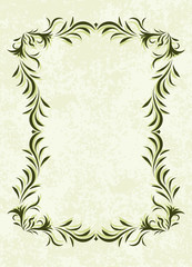 rich-decorated floral frame