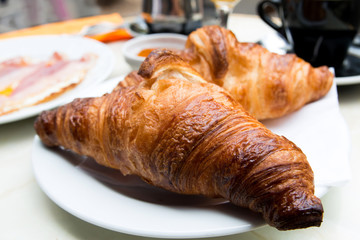 coffee and croissants