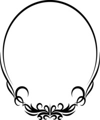 Elegant oval frame.
