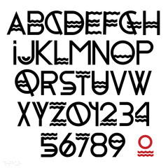 Black font and numbers