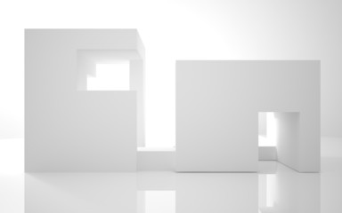 Abstract Architecture. abstract white building