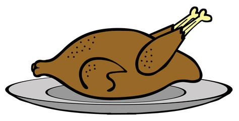 Delicious Turkey on Plate