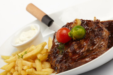 steak with French Fries