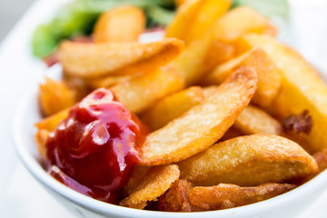 Golden French fries