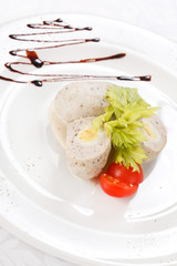 roasted minced meat with eggs