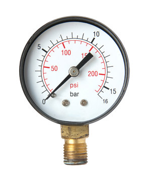 Pressure measuring instrument.