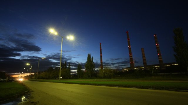 Cars go on highway