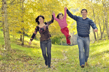 happy family having fun