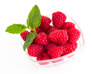 raspberries in a bowl