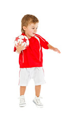 Kleiner Fussball Junge