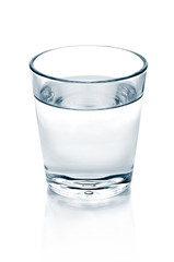glass of water isolated on white
