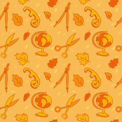 School seamless pattern, vector illustration