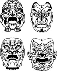 Japanese Noh Theatrical Masks