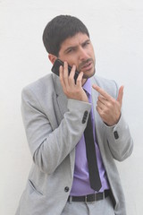 Businessman with his mobile phone