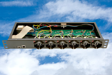 sezione di una multipresa elettrica