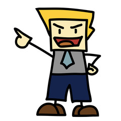 Hand writing cartoon.