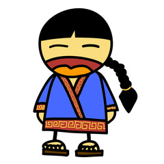 Hand writing cartoon.
