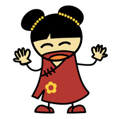 Hand writing cartoon.