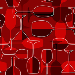 Seamless wineglass background