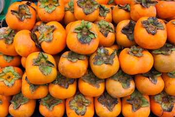 Persimmon fruit background