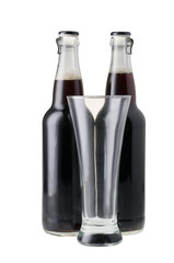 Bottles of dark beer