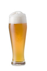 Glass of  beer with froth