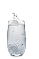 Water splashig of a glass