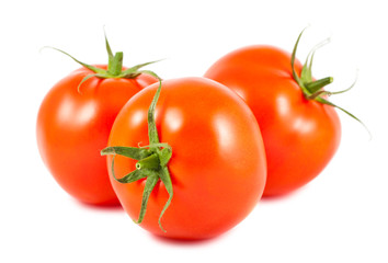 Three red tomato