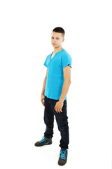 Portrait of a serious handsome young man