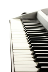 Fototapeta na wymiar background of piano keyboard, close up