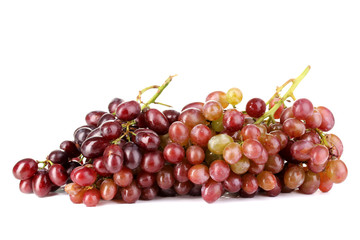 Delicious ripe grapes isolated on white