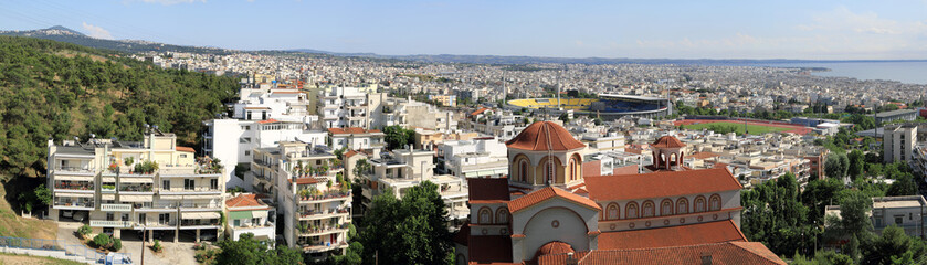 Thessaloniki panorama - South East view from 40 Eklisies area