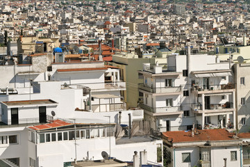 Densely populated area of Thessaloniki - Greece