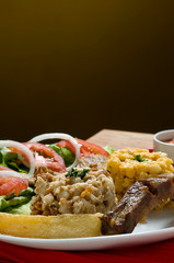 Ecuadorian food series: pork rib with corn salad