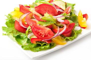 salad with vegetables and greens 