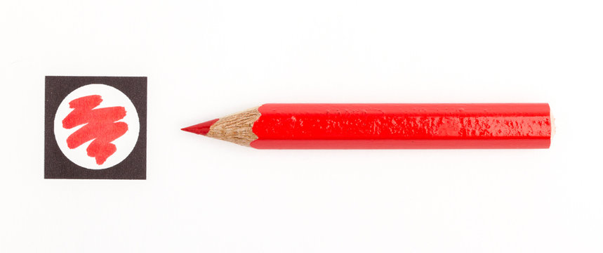 Red pencil used for voting