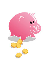 cochon tirelire vectoriel